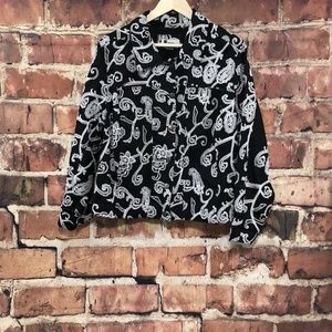 Carole Little Black Basic Jacket Size 2X
